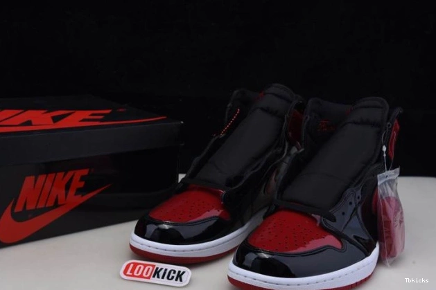 Cheap TBK Air OG 1 Patent High Jordan 555088-063 Bred 0818